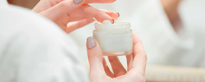 skincare product in use